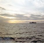 USS Iwo Jima sunset 1966